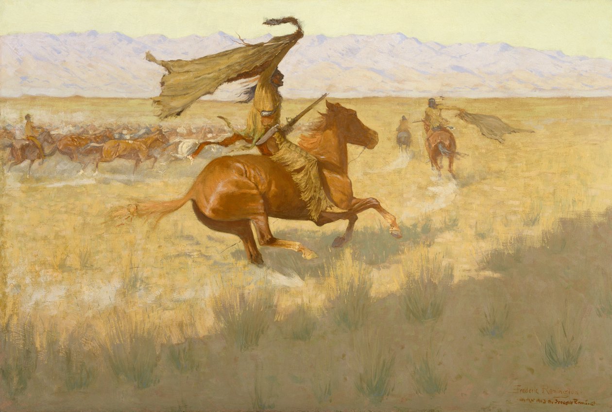 Eierskifte (The Stampede: Horse Thieves) 1903 av Frederic Remington