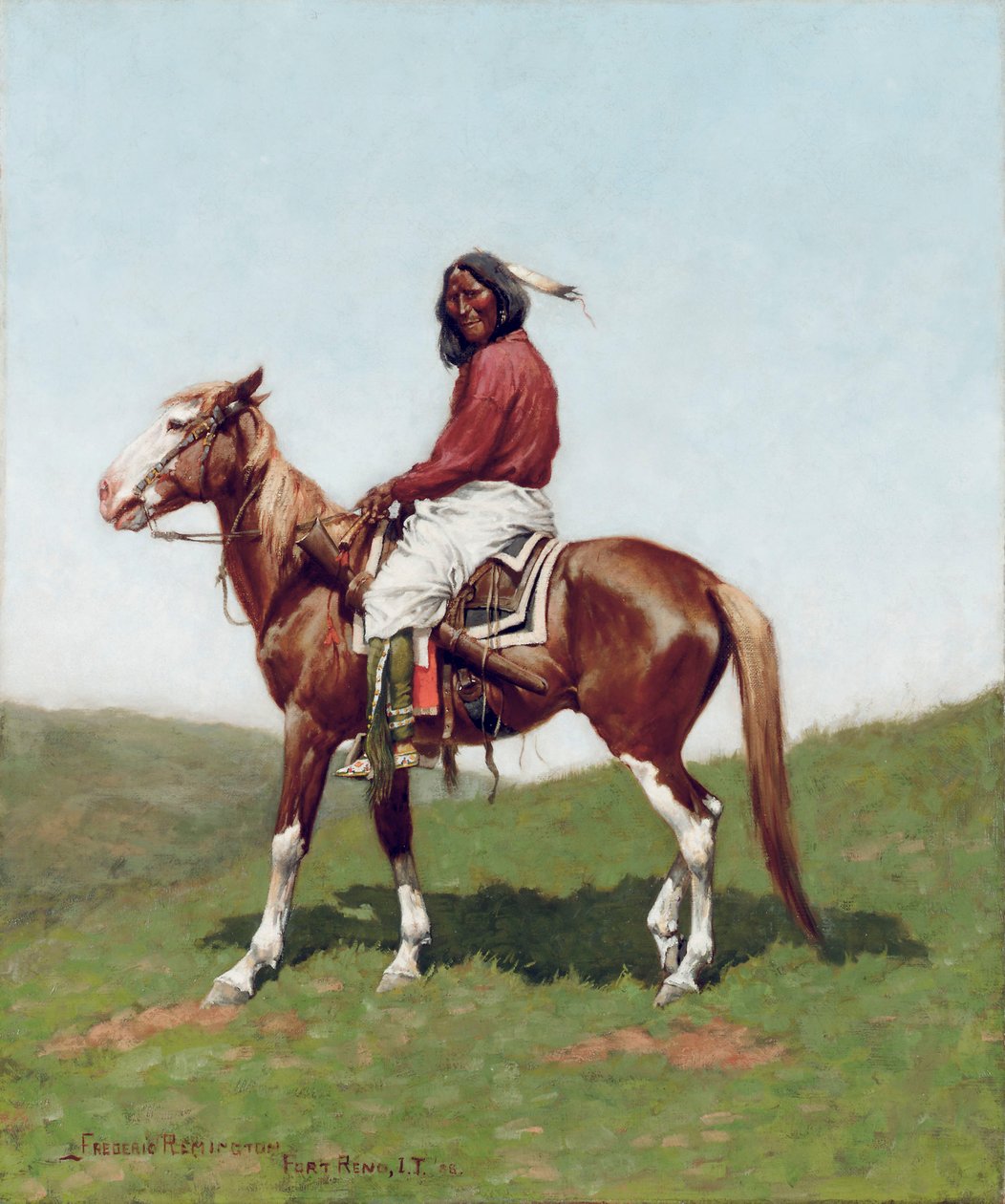 Comanche Brave, Fort Reno, indisk territorium av Frederic Remington