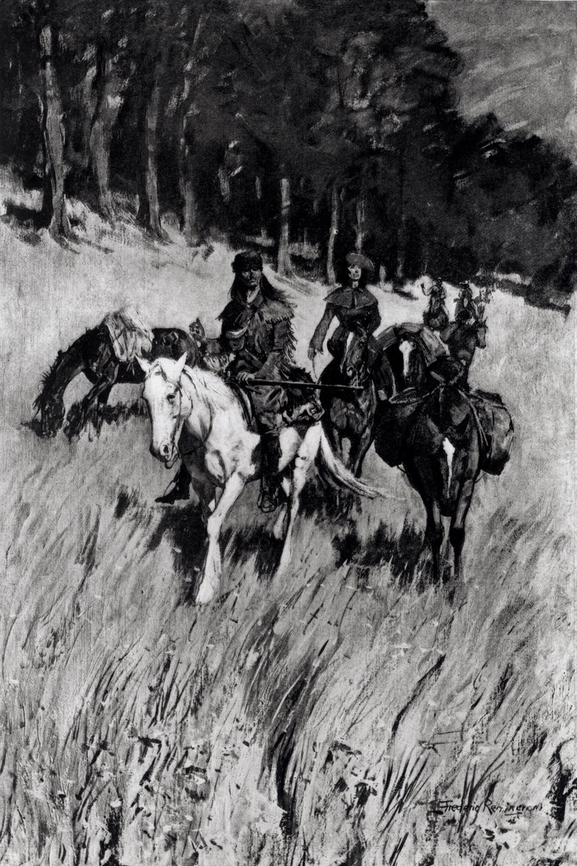 Early Pioneers on the Blue Ridge, gravert av F. H. Wellington, fra 