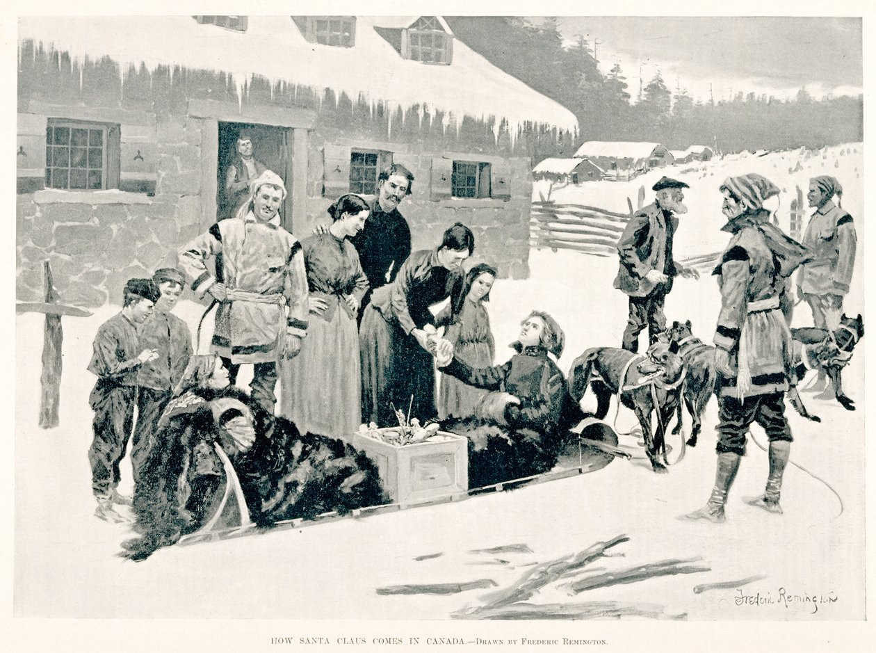 Hvordan julenissen kommer til Canada av Frederic Remington