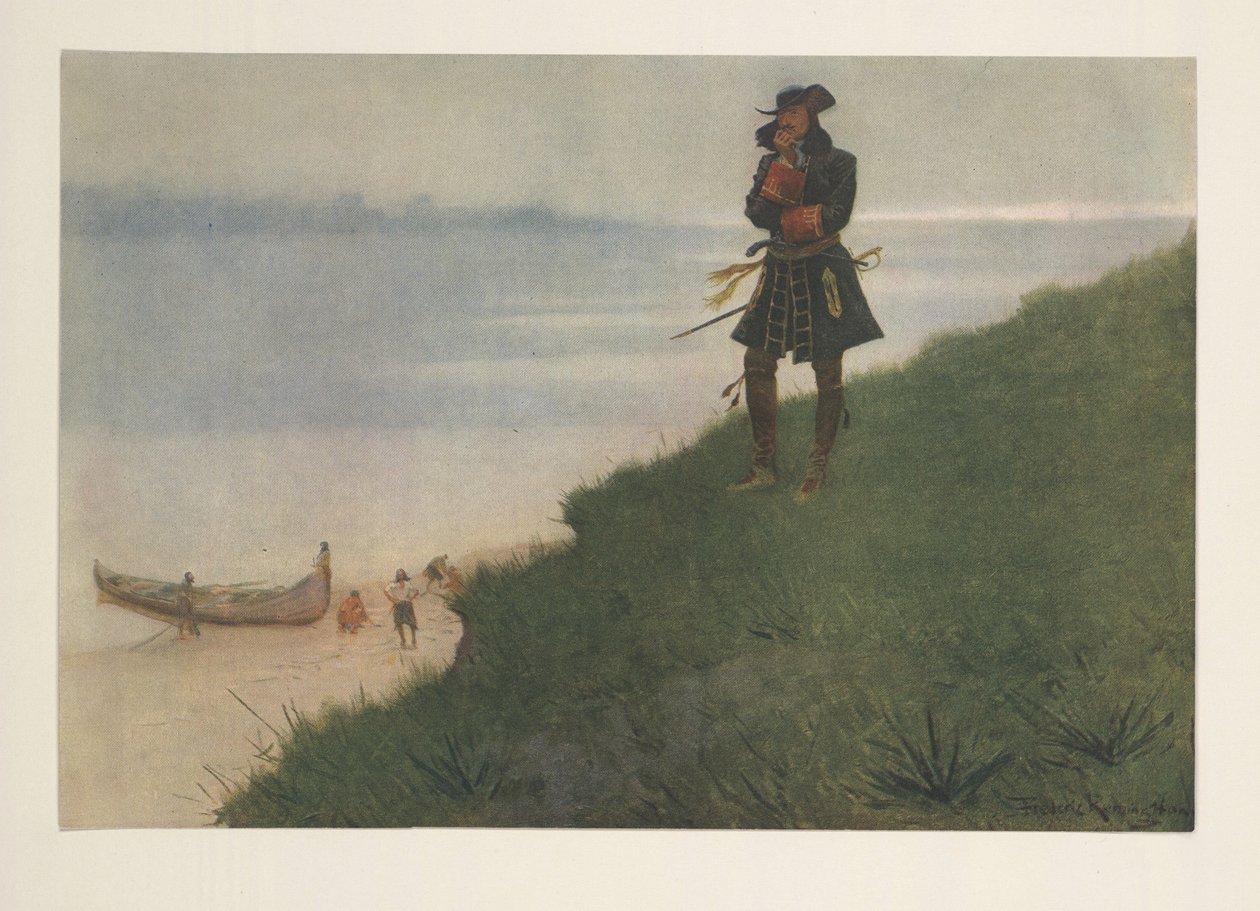 La Salle fra Colliers Weekly, pub. 1906 av Frederic Remington
