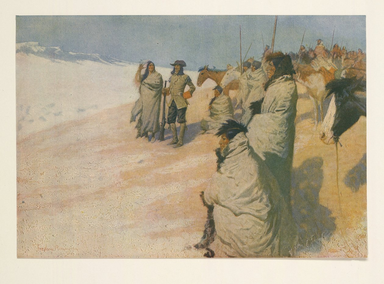 La Verendrye fra Colliers Weekly, pub. 1906 av Frederic Remington