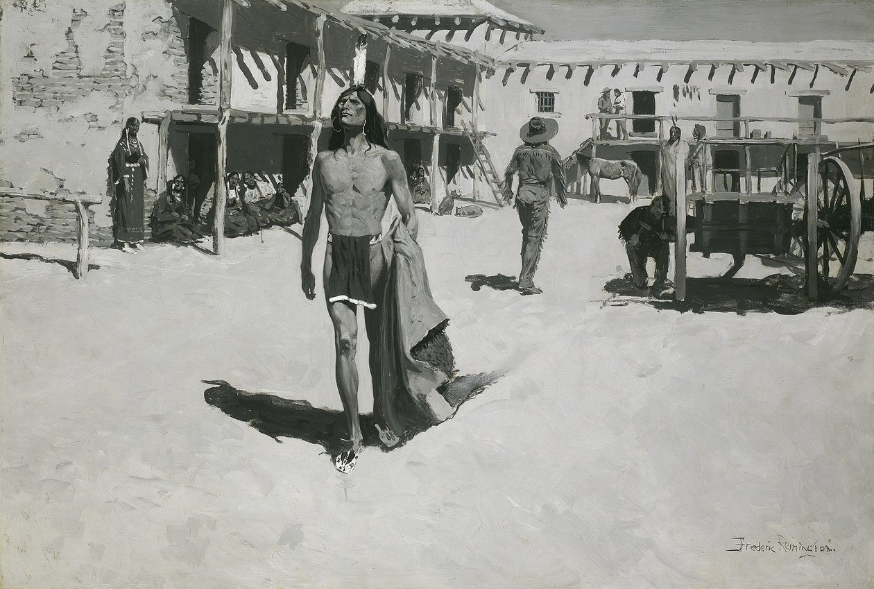 Nothing But Cheerful Looks Followed the Bat, ca. 1900 (olje på lerret) av Frederic Remington