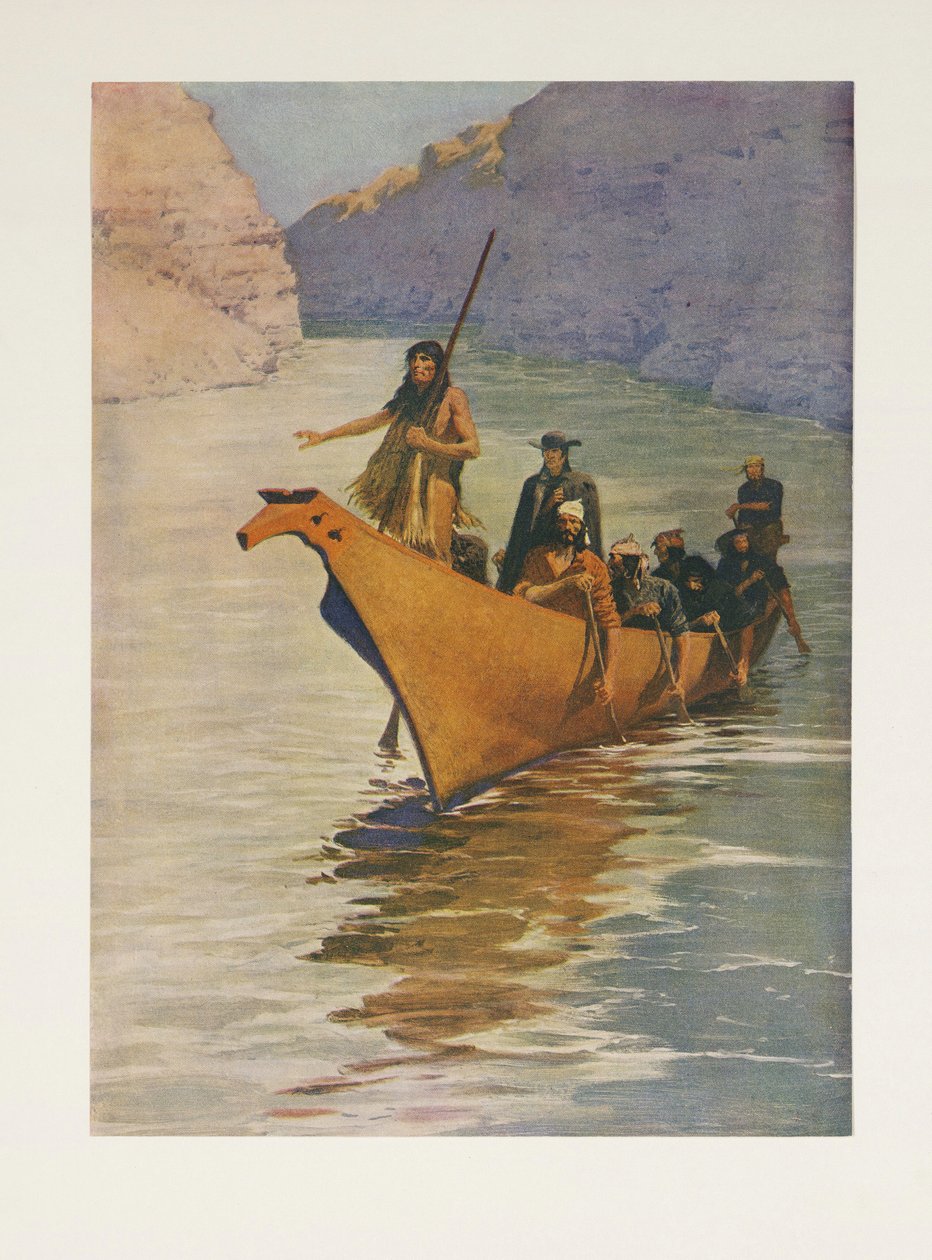 Sir Alexander Mackenzie (1764 - 1820) fra Colliers Weekly, pub. 1906 av Frederic Remington