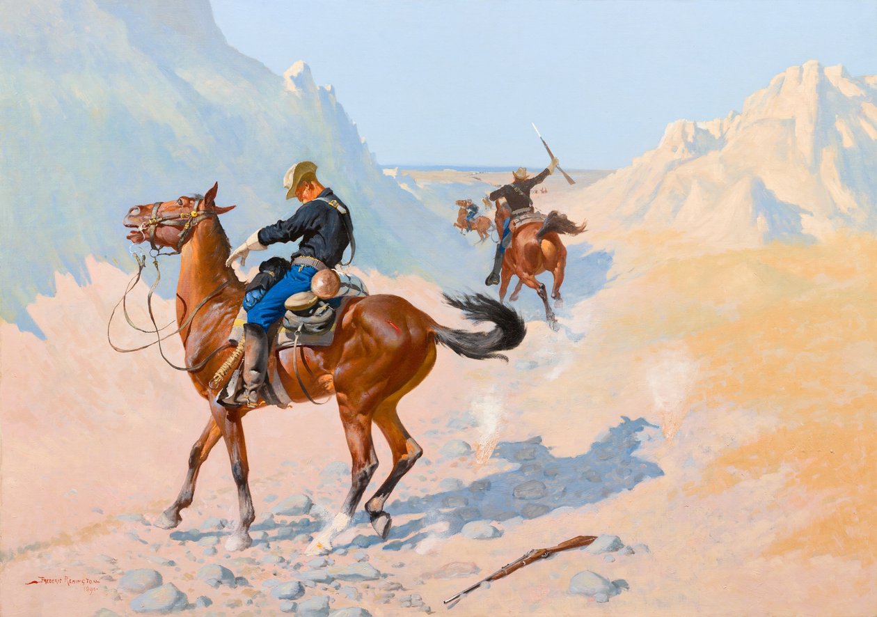 The Advance-Guard, eller The Military Sacrifice (The Ambush) av Frederic Remington