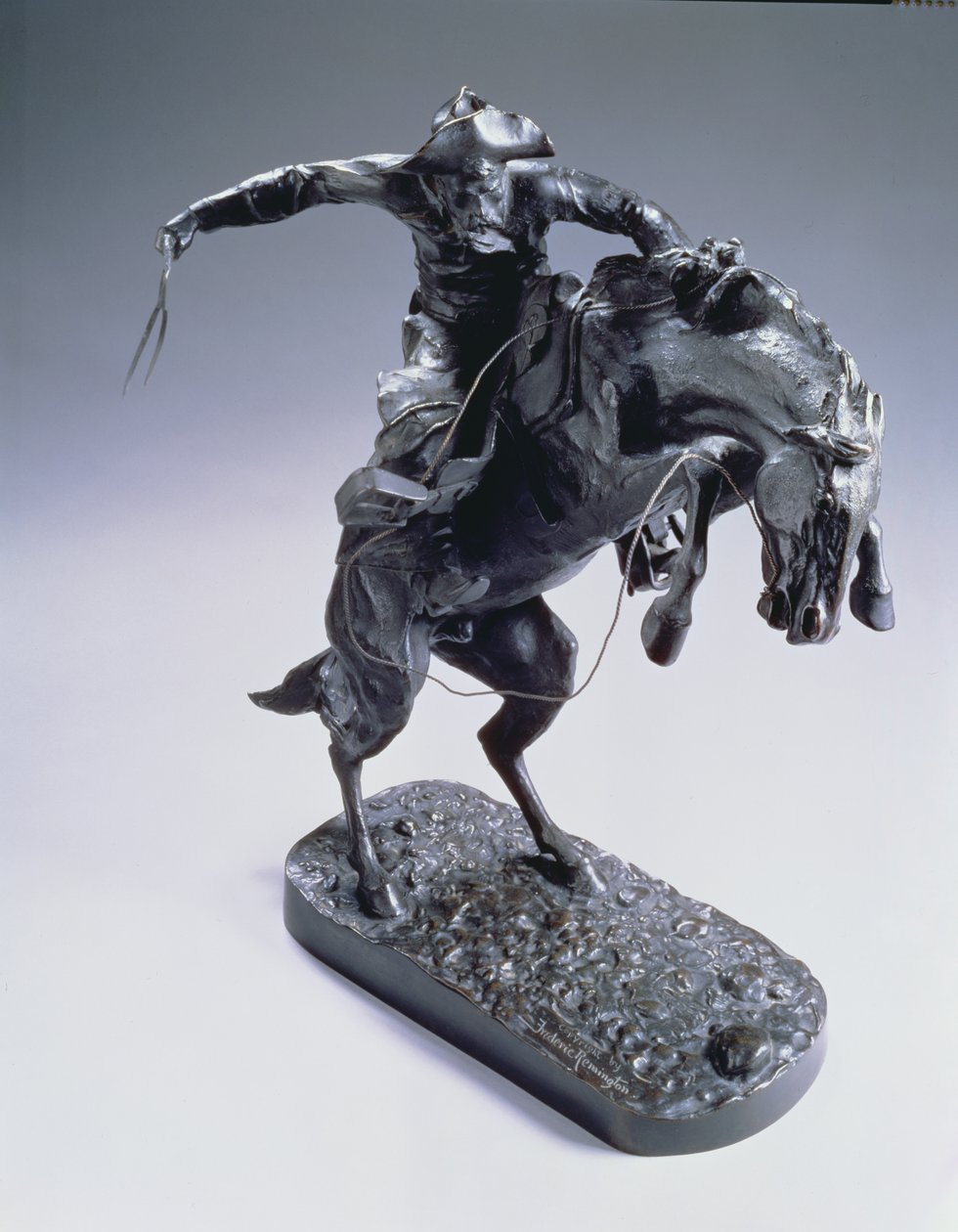 The Bronco Buster, 1889 (bronse med brun patina) av Frederic Remington