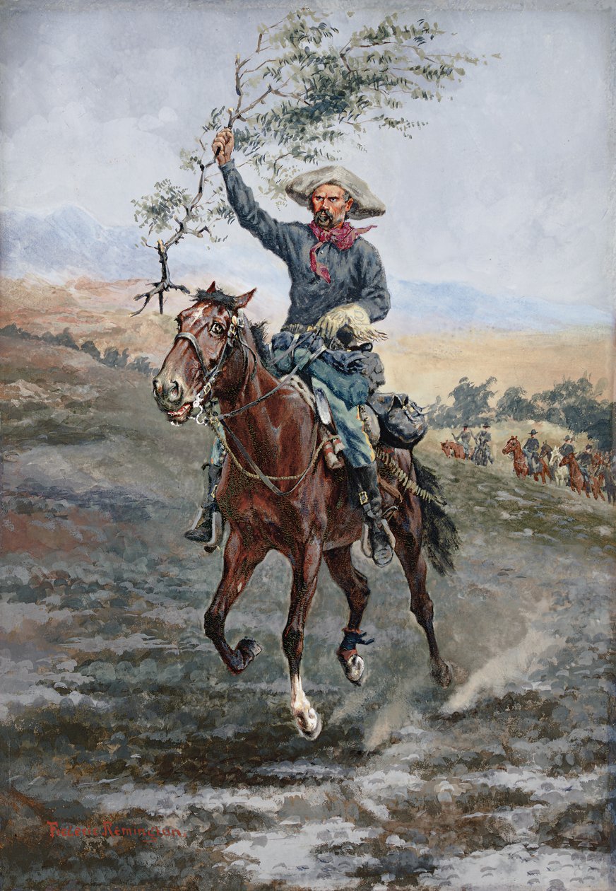 Våpenhvilens flagg i den indiske krigen, 1886 av Frederic Remington