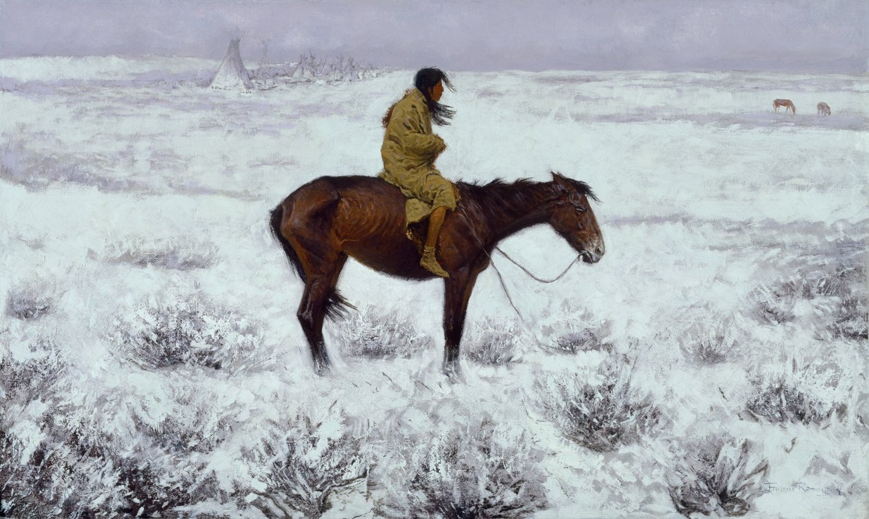 The Herd Boy, ca. 1905 (olje på lerret) av Frederic Remington