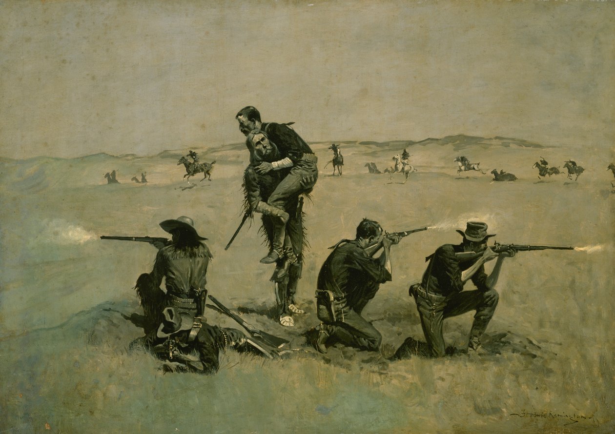 The Last Stand (Twenty-Five to One) ca. 1896 av Frederic Remington