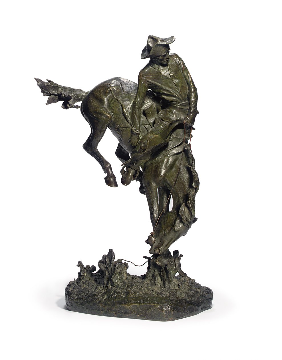 The Outlaw (bronse med brungrønn patina) av Frederic Remington