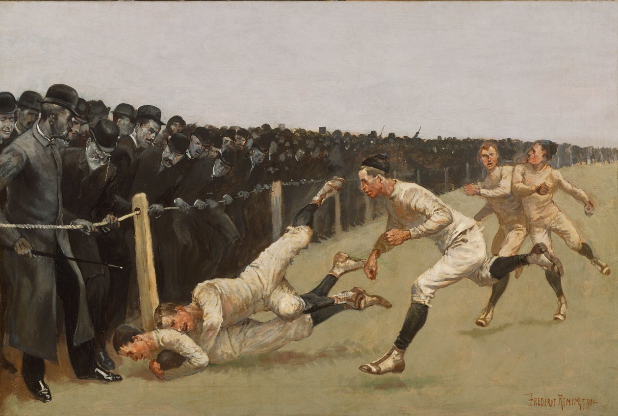 Touchdown, Yale vs. Princeton, Thanksgiving Day, 27. november 1890, Yale 32, Princeton 0 av Frederic Remington