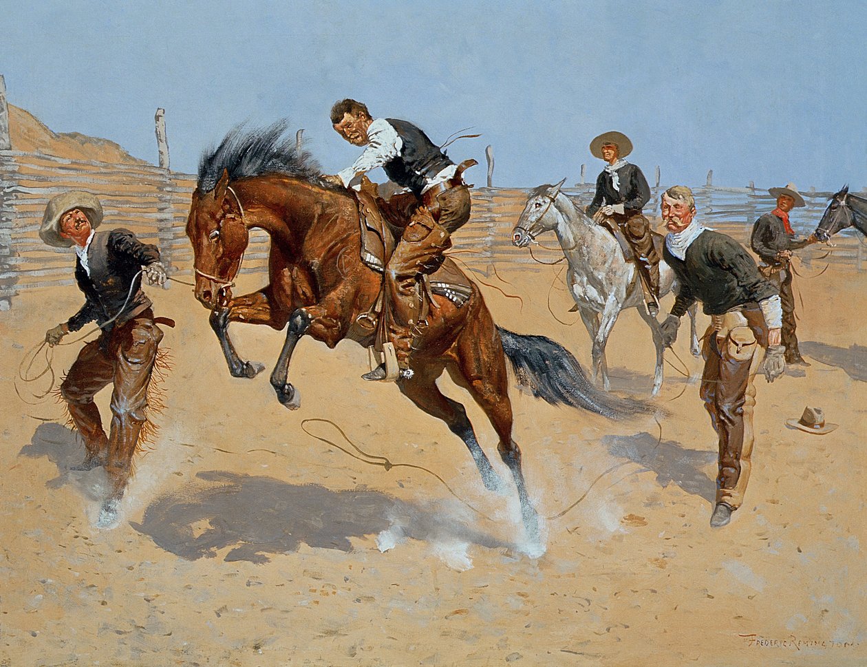 Turn Him Loose, Bill, ca. 1893 (olje på lerret) av Frederic Remington