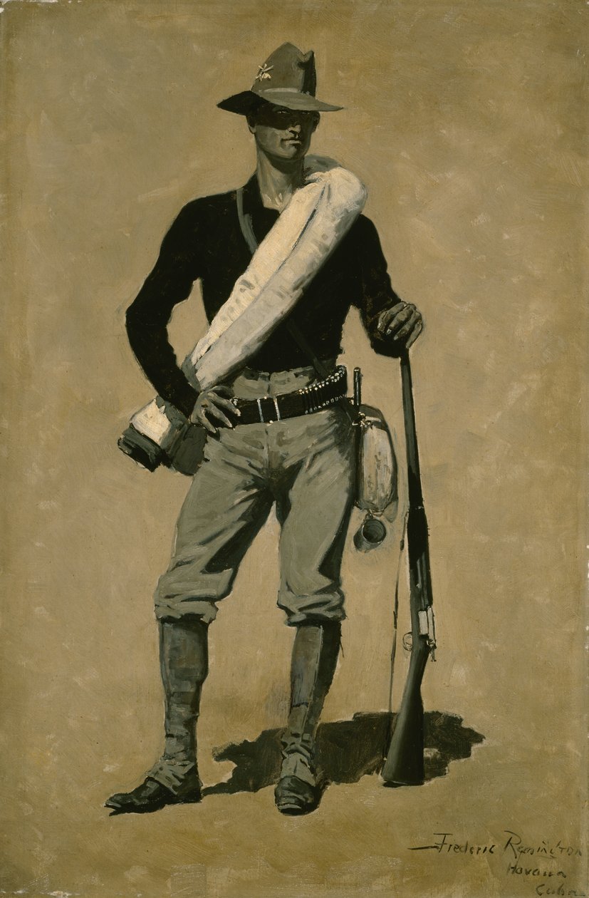 USAs soldat, spansk-amerikansk krig (en førsteklasses kampmann) 1899 av Frederic Remington