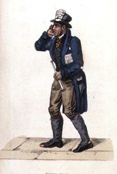 Nyhetsmannen fra Ackermanns verden i miniatyr av Frederic Shoberl