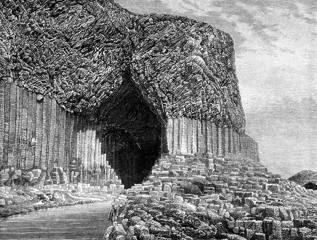 Fingals Cave, Island of Staffa, Skottland, 1800-tallet av Frederic Sorrieu