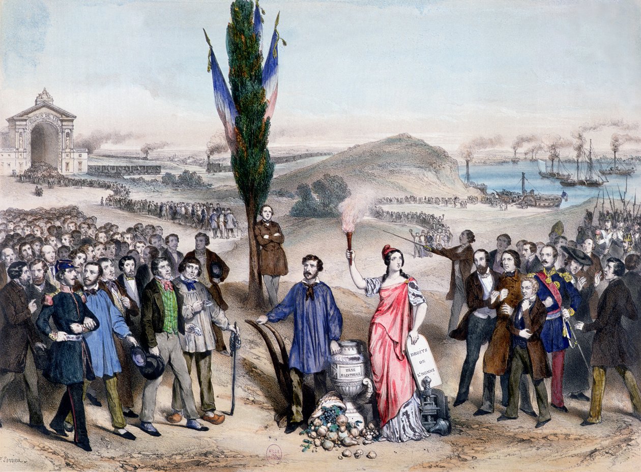 Allmenn stemmerett, 1850 av Frederic Sorrieu