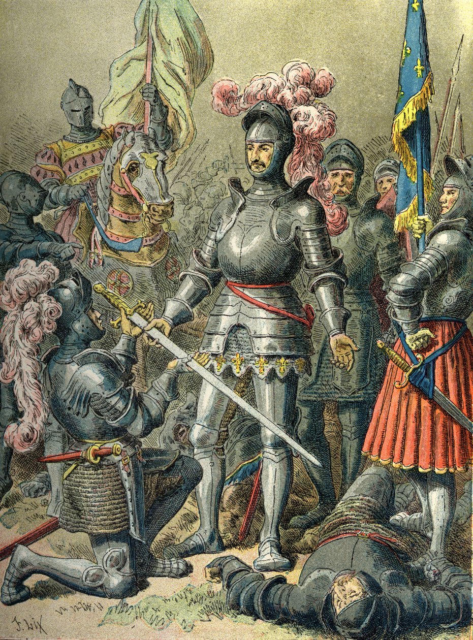 Francois I i Pavia (1525), nederlag der han ble tatt til fange av Frederic Theodore (after) Lix