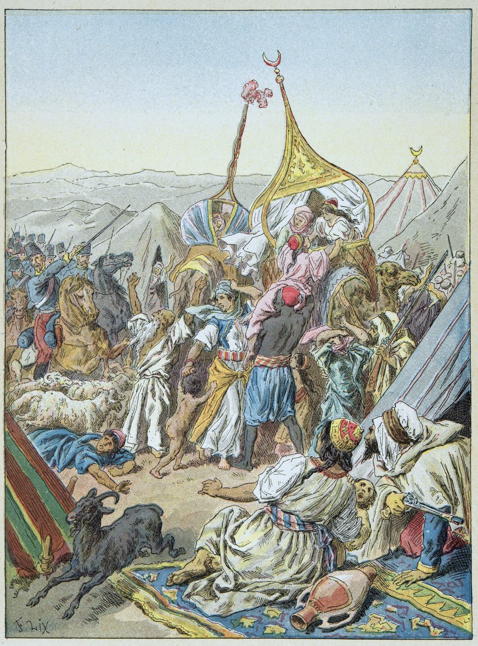 Abd-El-Kaders smala ble tatt 16. mai av Frederic Theodore Lix