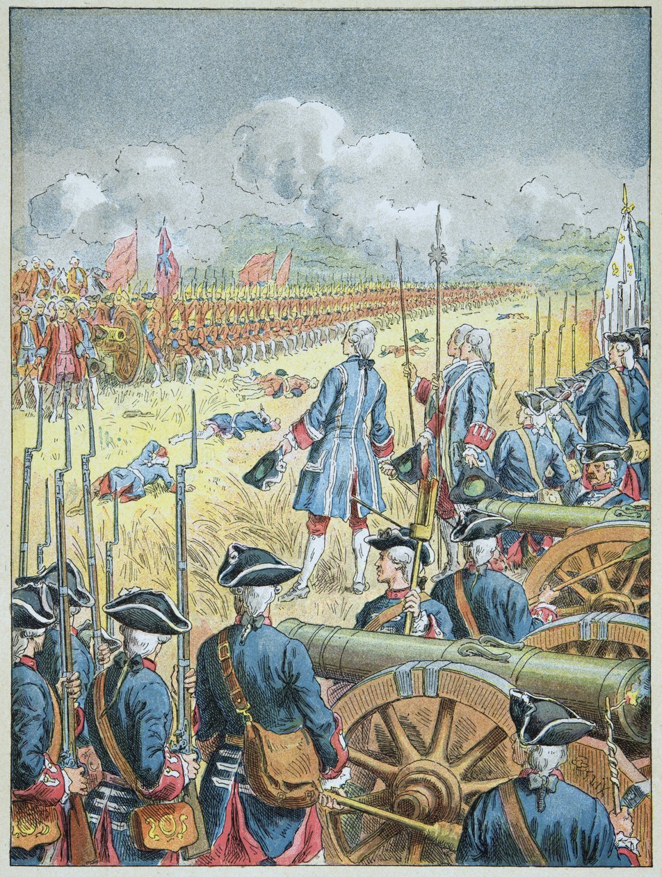 Slaget ved Fontenoy 11. mai av Frederic Theodore Lix