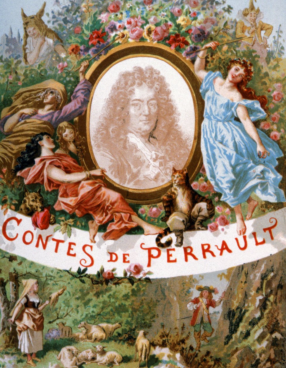 Charles Perrault og karakterene i historiene hans, tidlig på 1900-tallet (illustrasjon) av Frederic Theodore Lix