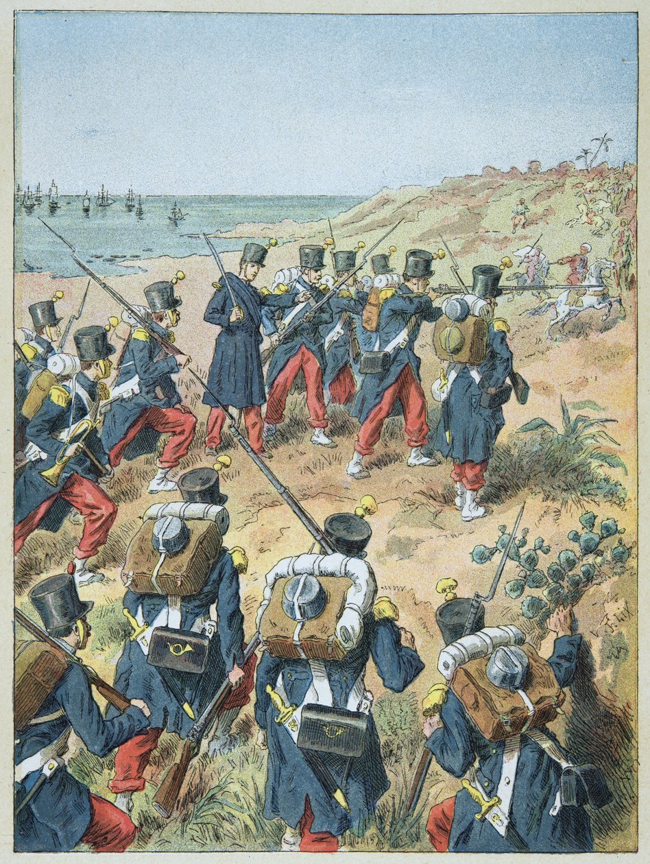 Barking av franskmennene i Algerie, 14. juni av Frederic Theodore Lix