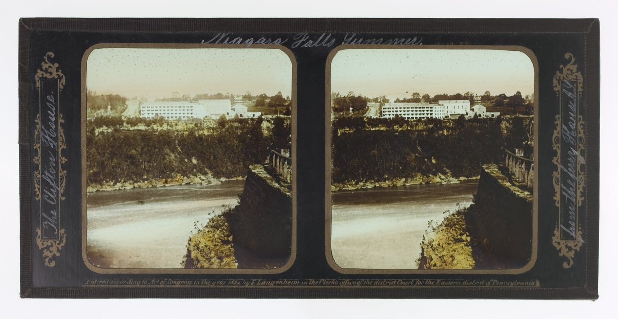 Sommer Niagara Falls, The Clifton House fra Ferry House A.Y av Frederic and William Langenheim