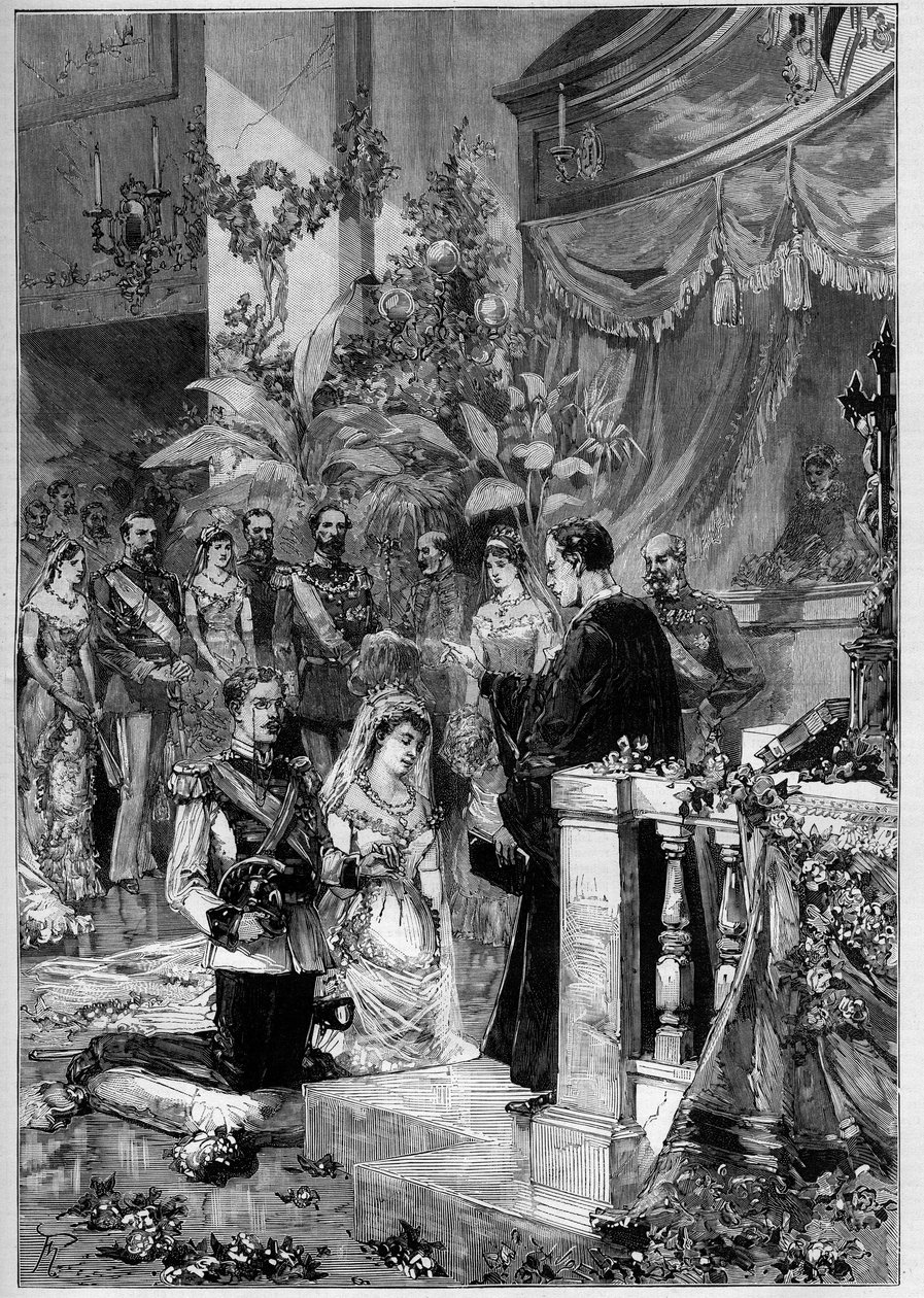 Lutheran marriage of Prince Gustave of Suede (Oscar Gustaf Adolf av Frederic de Haenen