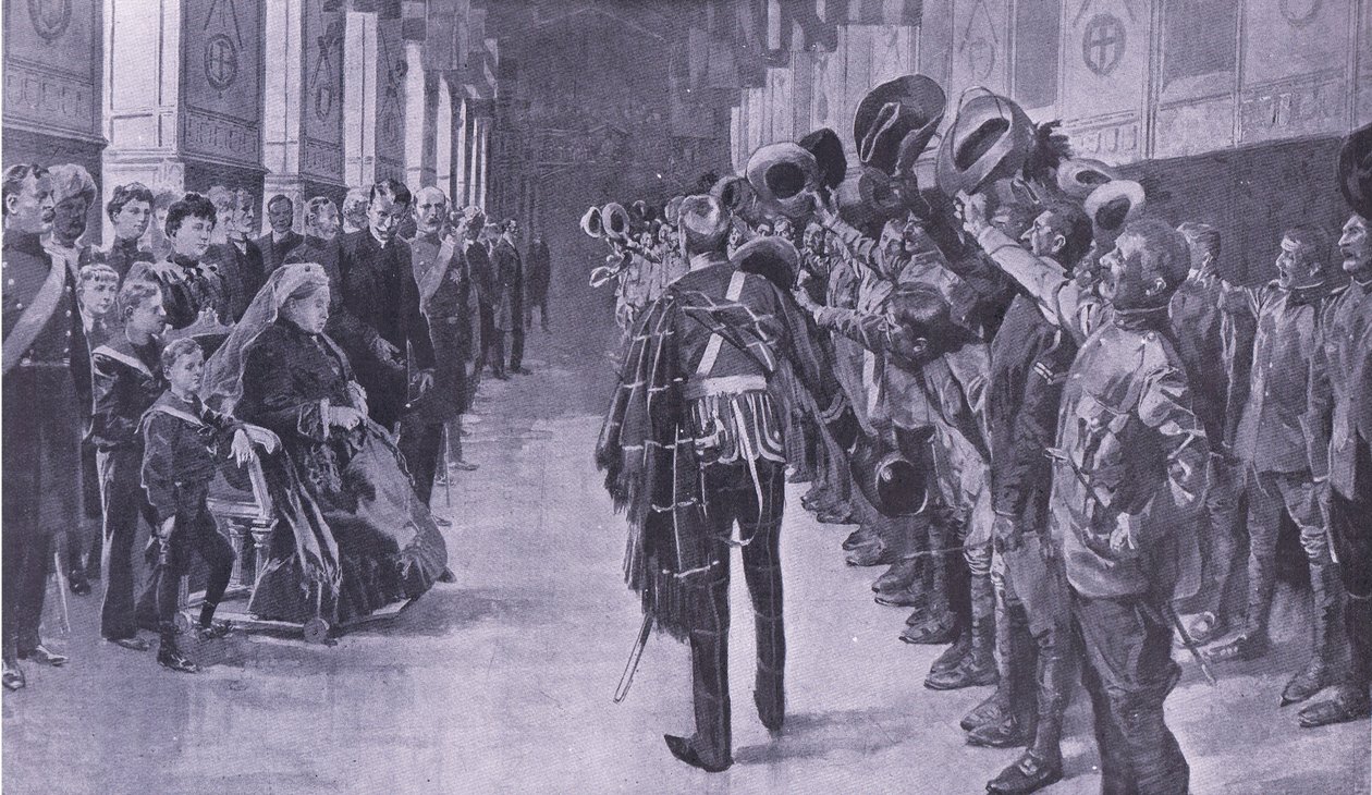 Dronning Victoria inspiserer ugyldige kolonier i St George