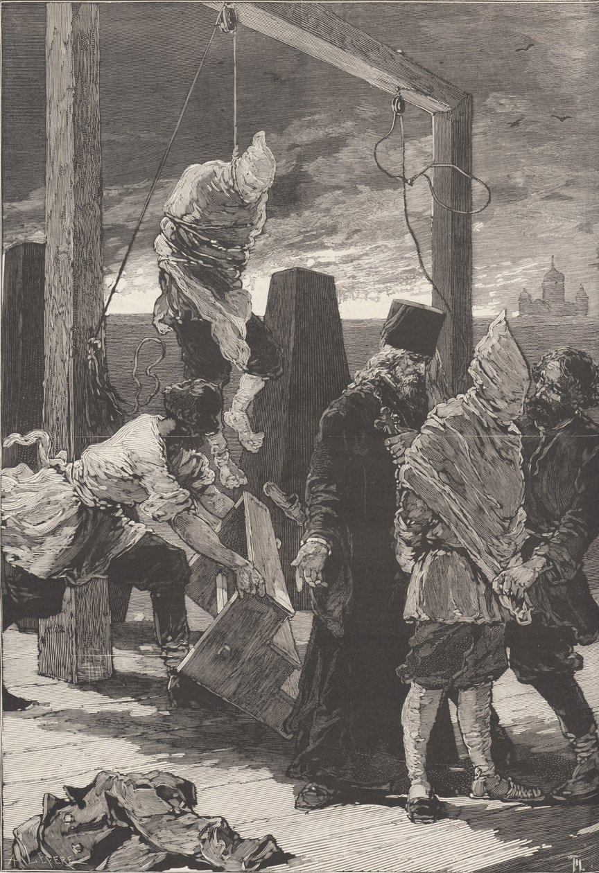 Henrettelsen av Alexander Kvyatkovsky og Andrey Presnyakov 16. november 1880. av Frederic de Haenen