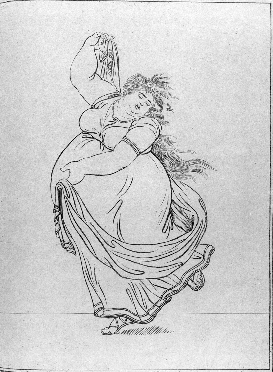 The Muse of Dance, Plate VI fra en ny utgave betydelig forstørret, av Lady Hamiltons 