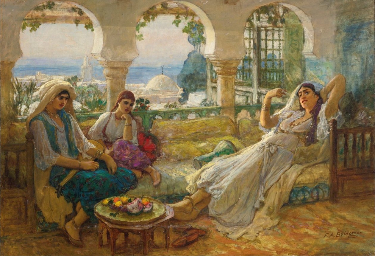 På terrassen av Frederick Arthur Bridgman