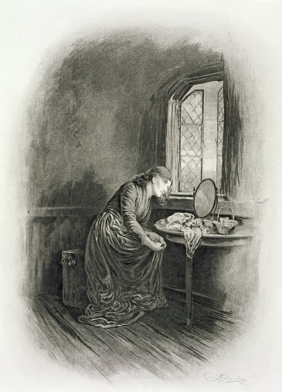 Lille Dorrit, fra 'Charles Dickens: A Gossip about his Life' av Thomas Archer, utgitt ca. 1894 av Frederick Barnard