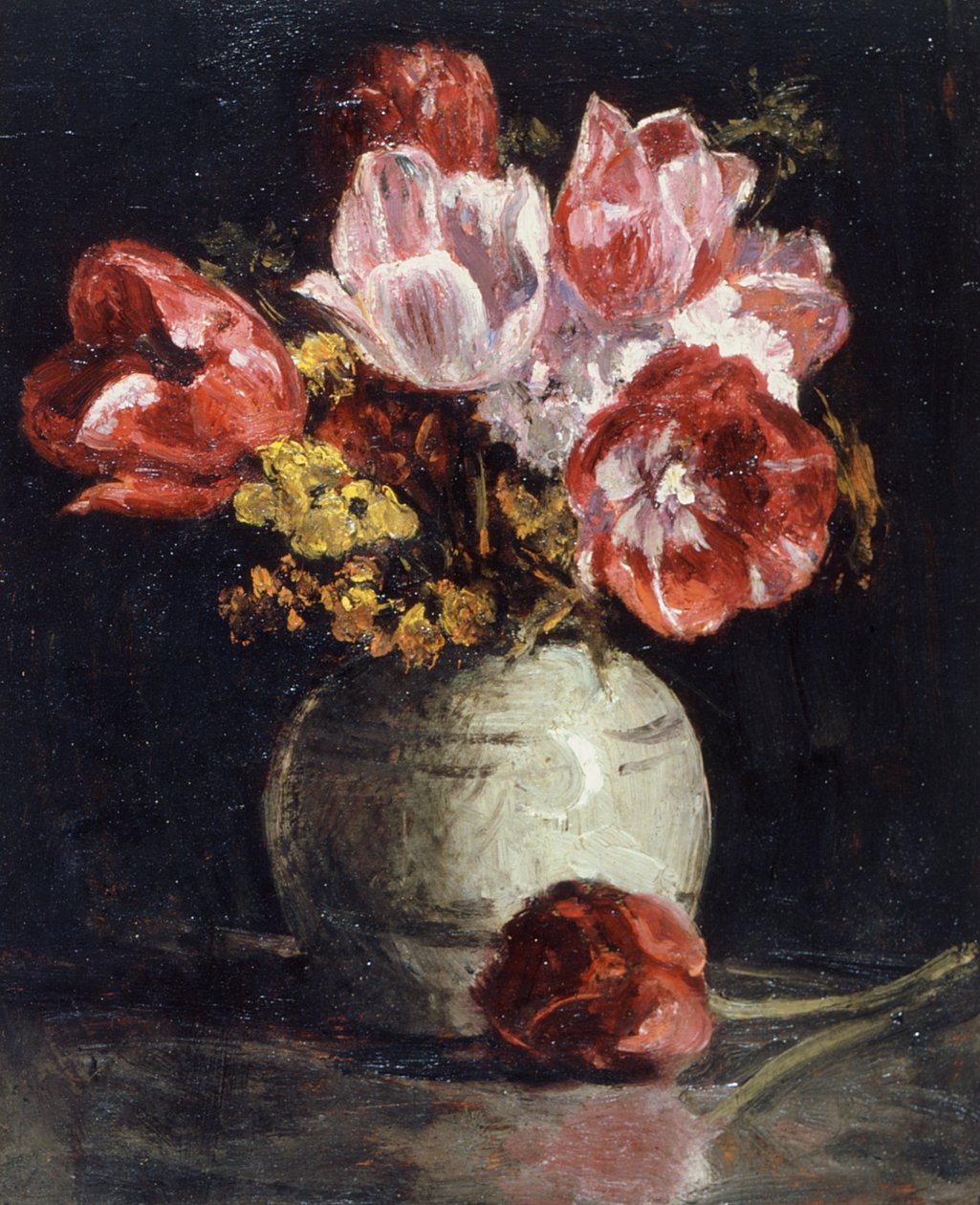 Vase med blomster av Frederick Brown