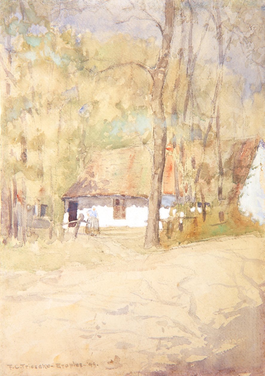 Våningshus i Étaples, 1899 av Frederick Carl Frieseke