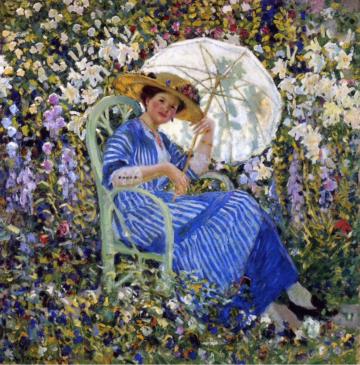 I hagen, ca. 1910-11 av Frederick Carl Frieseke