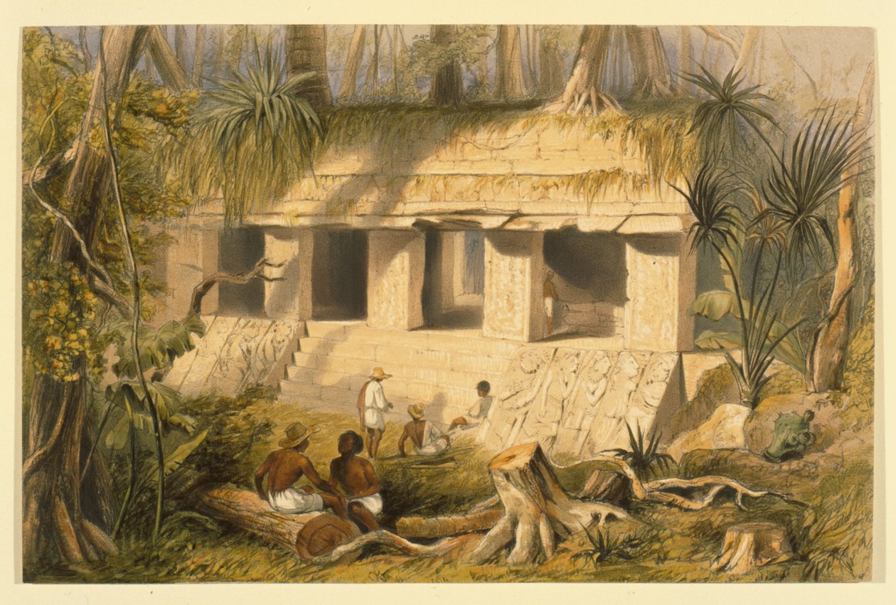 Principle Court of the Palace at Palenque, illustrasjon fra 