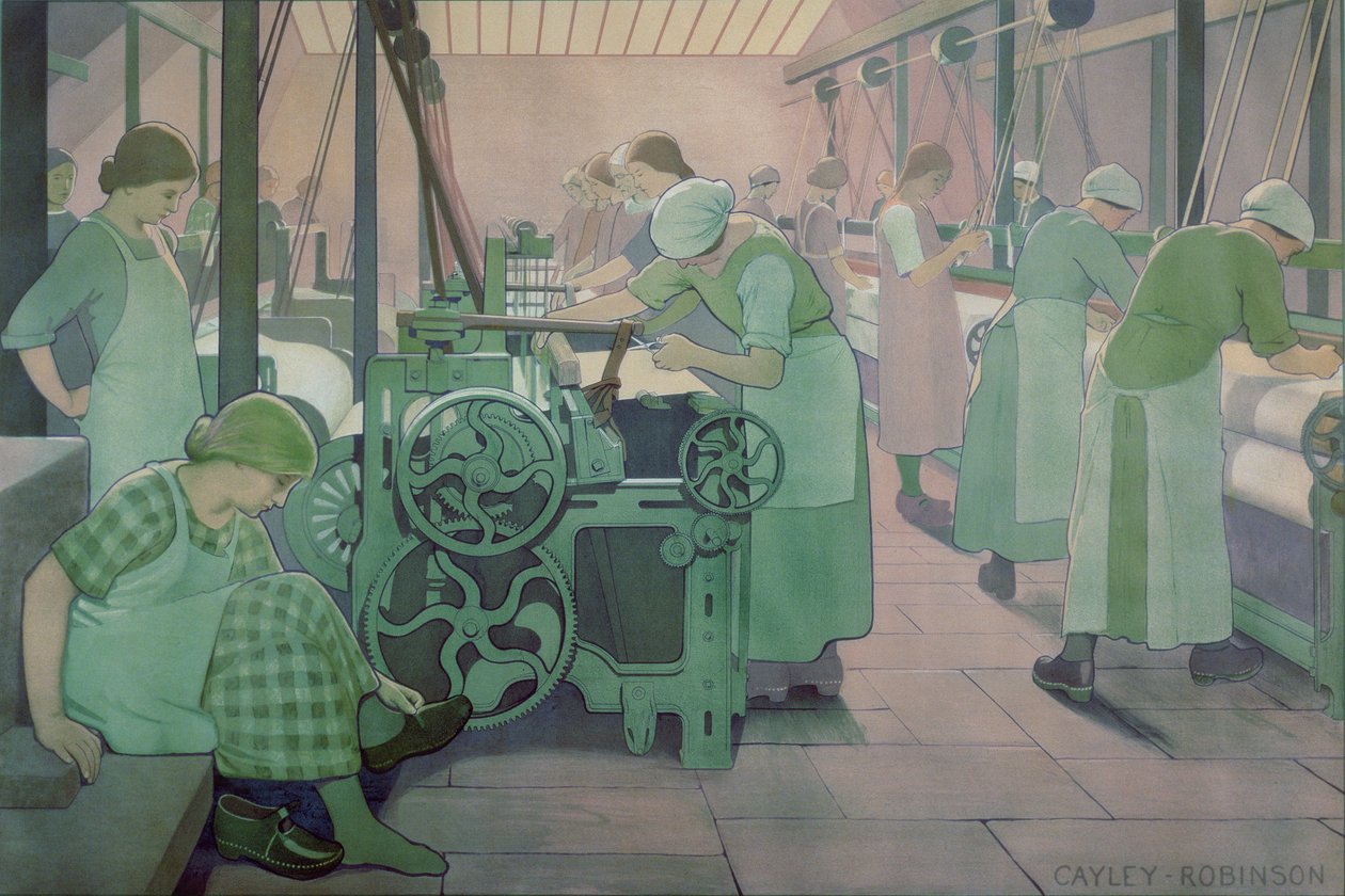 British Industries - Cotton, ca. 19234 (LMS-plakat) av Frederick Cayley Robinson