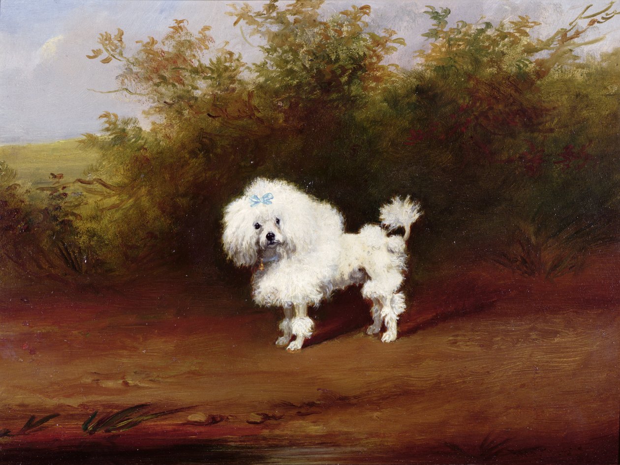 En lekepuddel i et landskap (brett) av Frederick French