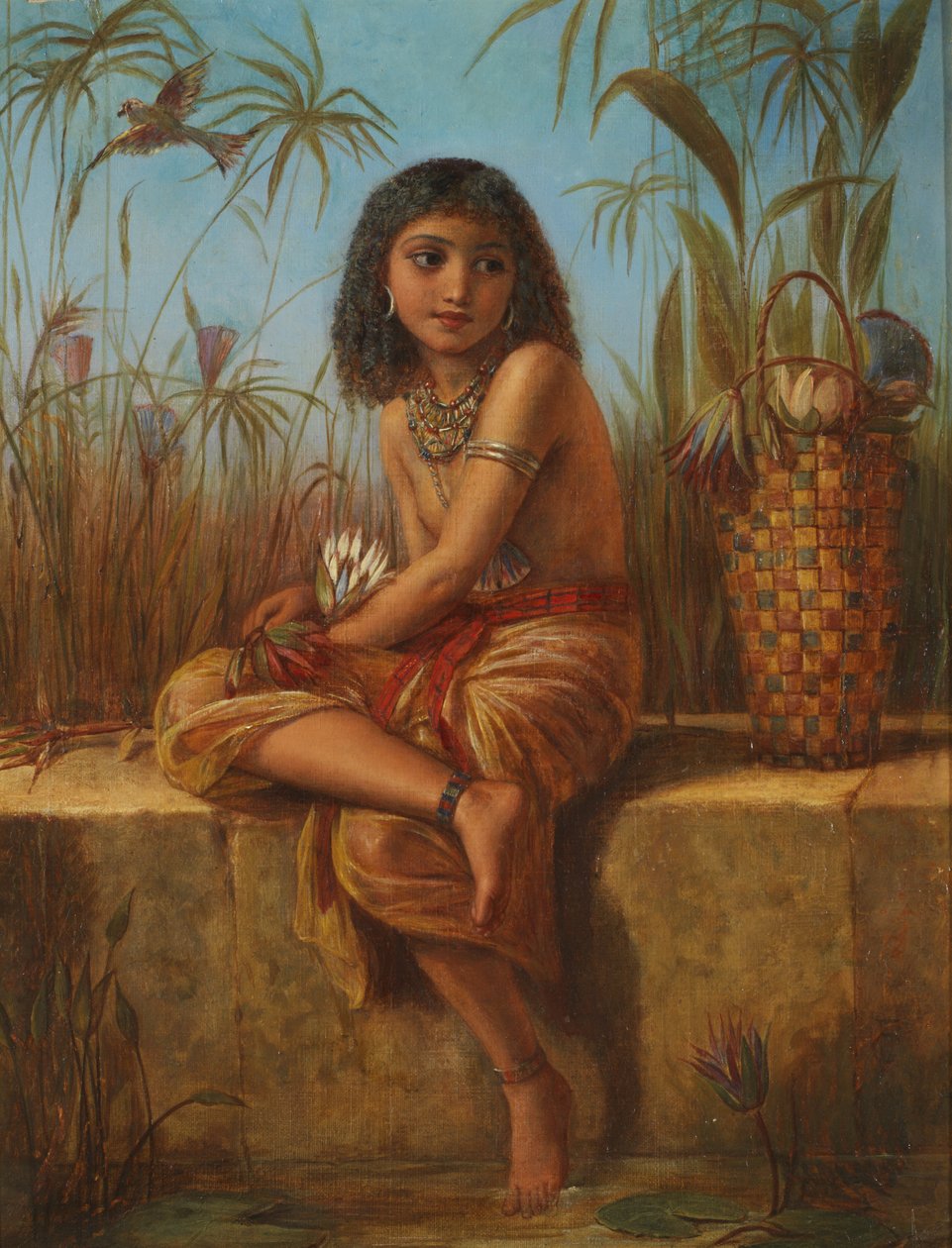 En egyptisk blomsterjente av Frederick Goodall