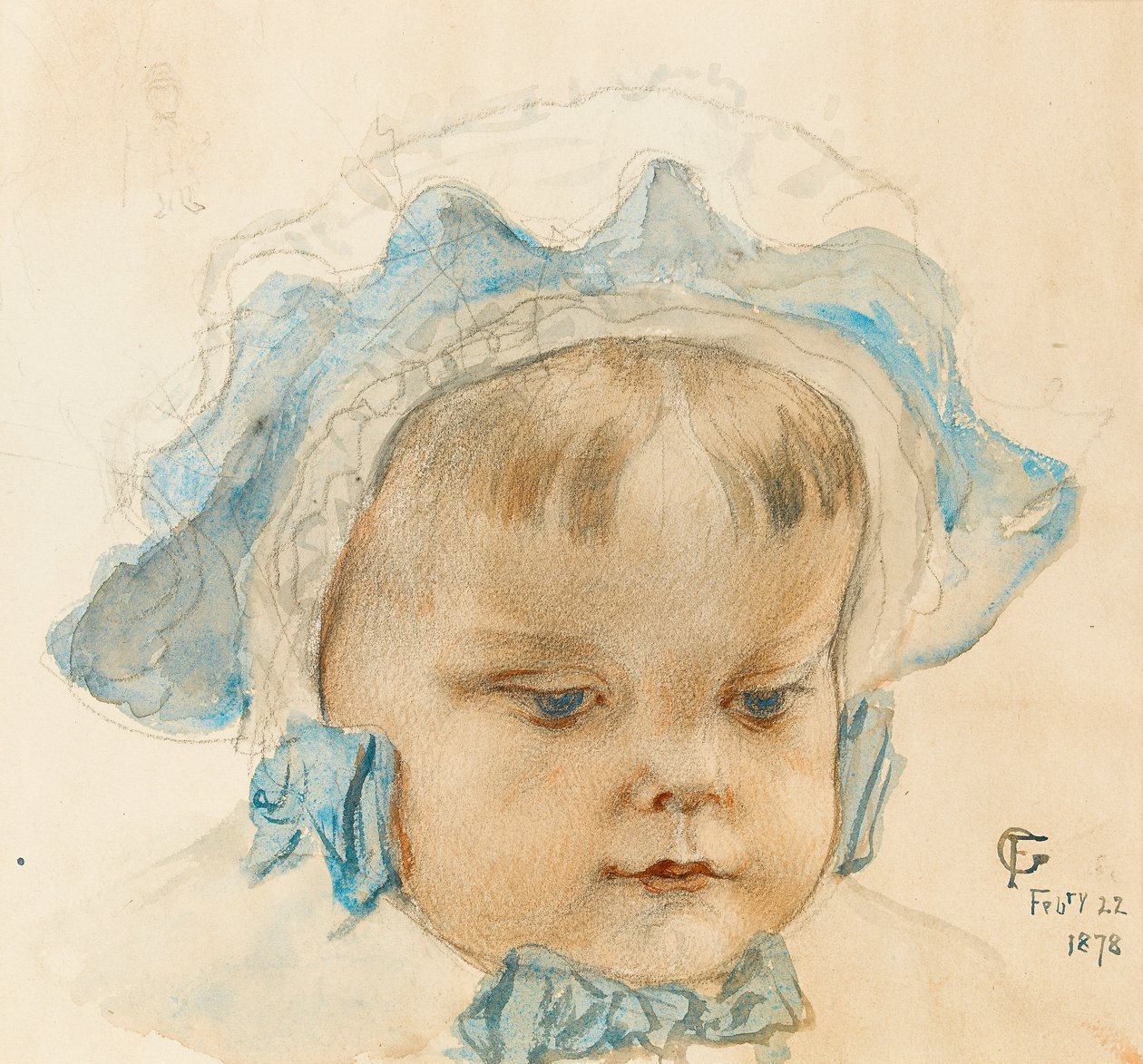 Frederica, 1878 (wc på papir) av Frederick Goodall