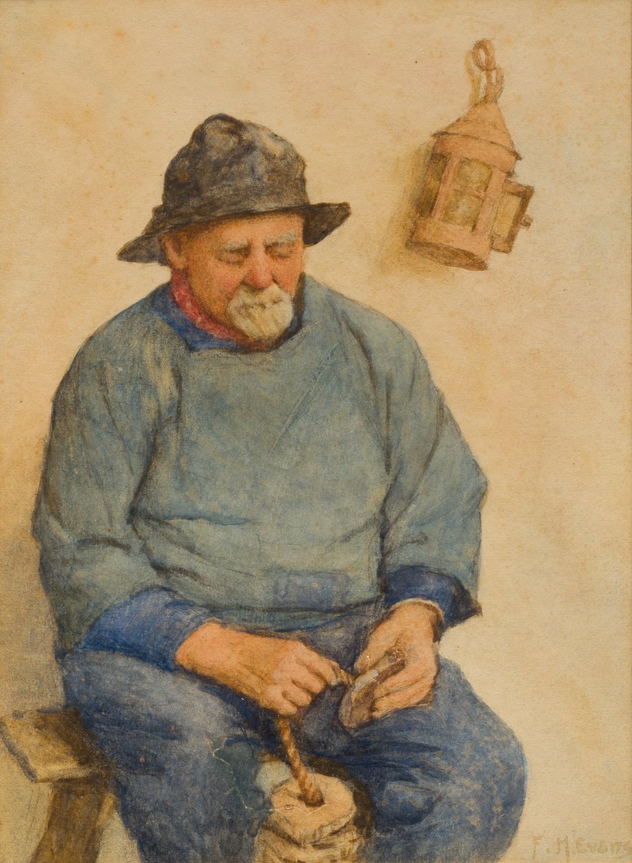 Fisker med korker (wc på papir) av Frederick James McNamara Evans