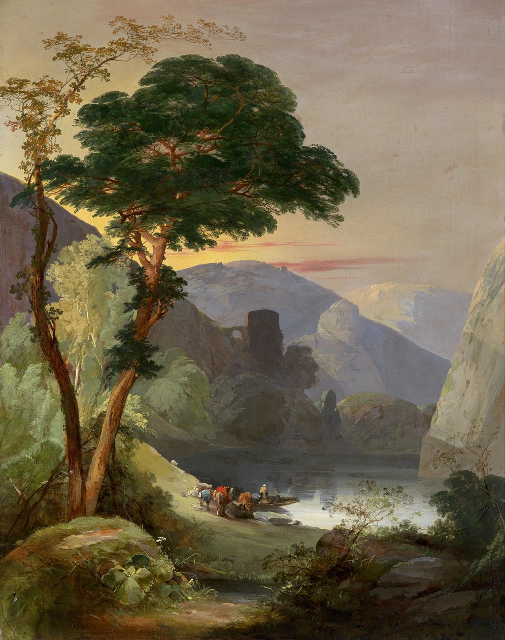 Fjellsjø i de italienske alpene av Frederick Lee Bridell