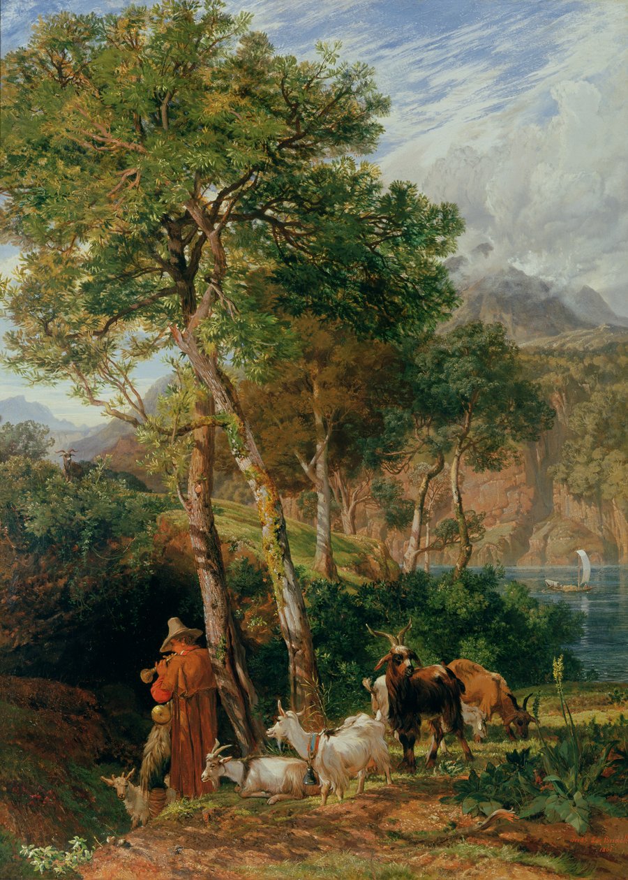 Bredden av Lake Lecco av Frederick Lee Bridell