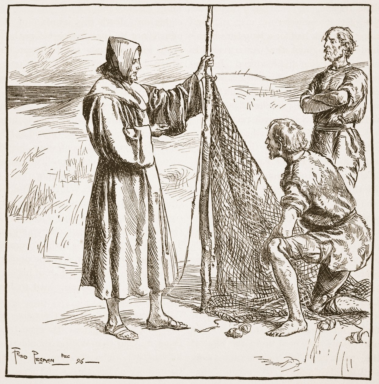 Wilfrid med sørsakserne, illustrasjon fra 