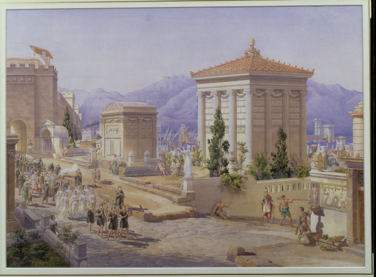 Via dei Sarpolcri, Pompeii, ca. 1855 av Frederick Pepys Cockerell