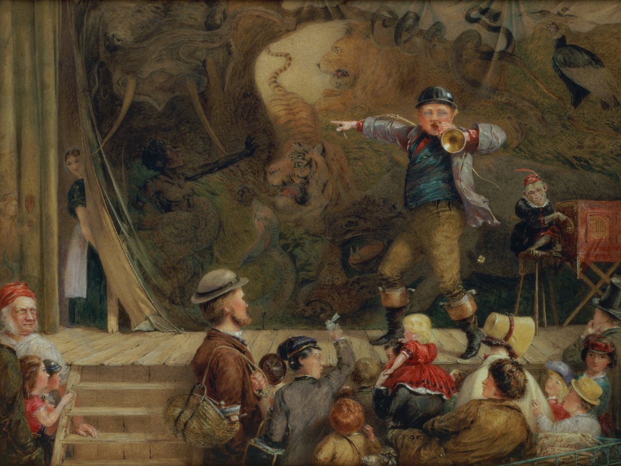 The Travelling Menagerie, 1872 (wc) av Frederick Piercy