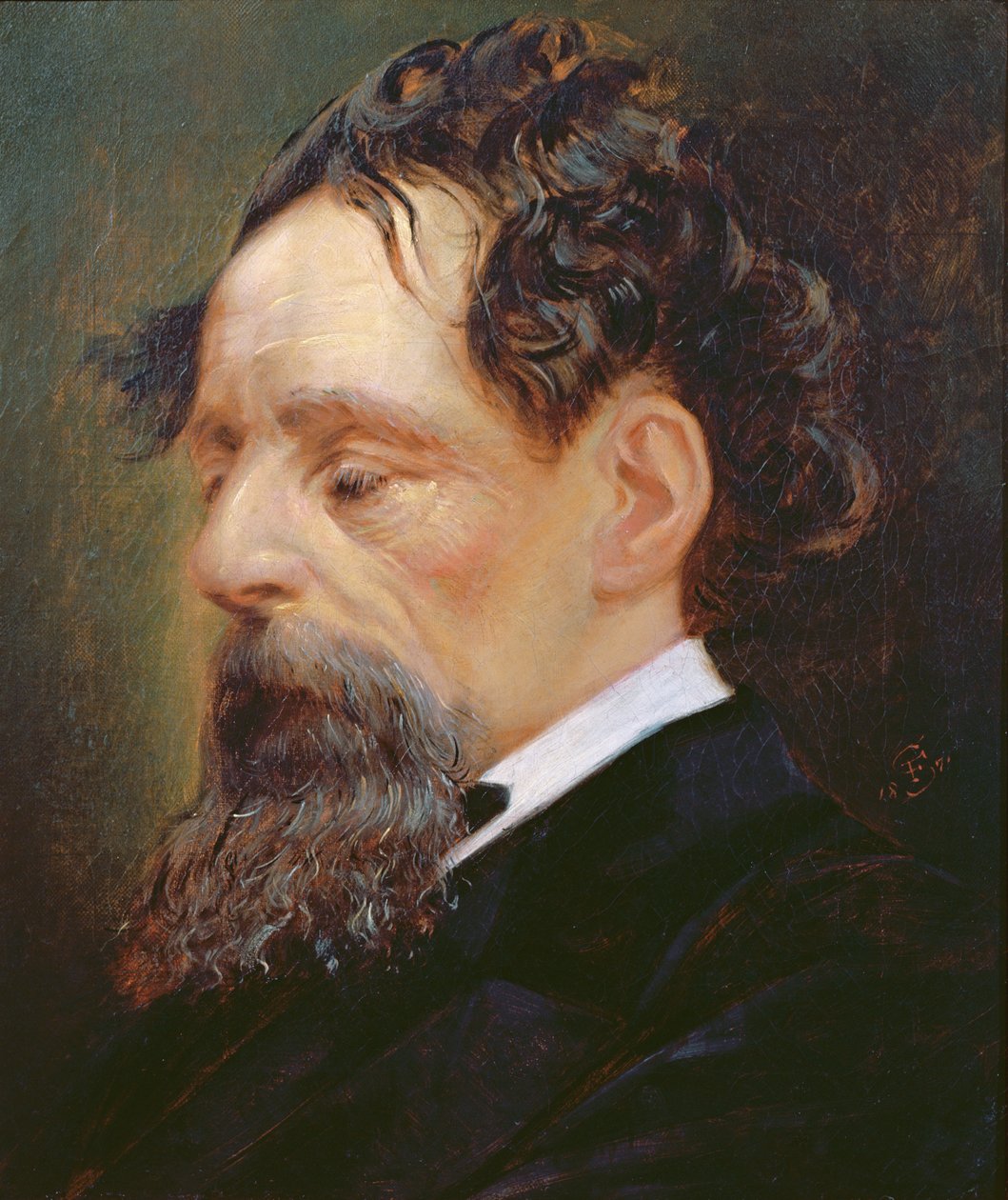 Portrett av Charles Dickens (1812-70) 1871 av Frederick Sargent
