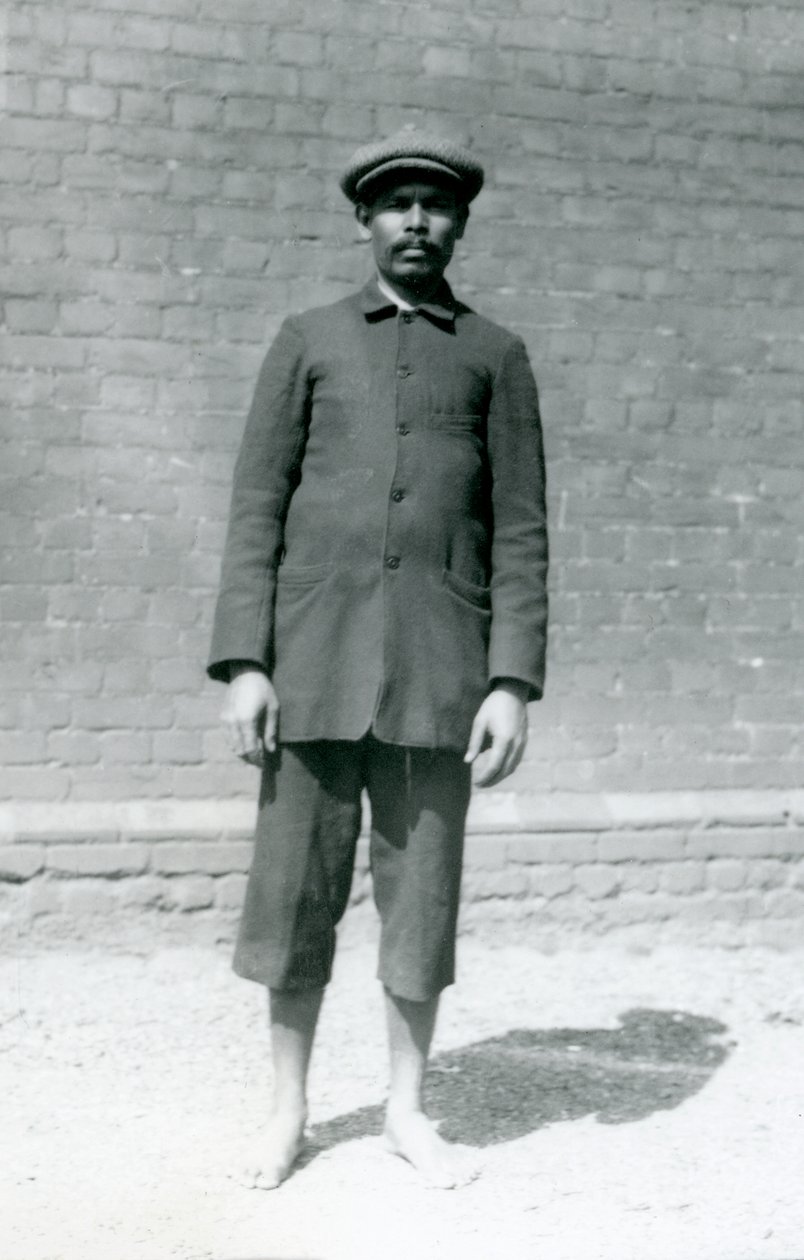 Portrett av Syed Ali, London Zoo, juni 1926 (bw-bilde) av Frederick William Bond