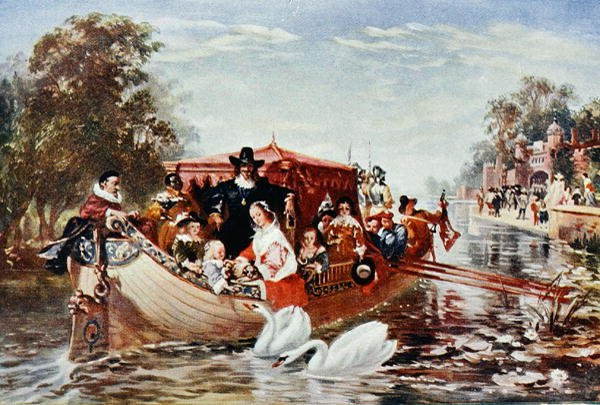 The Happier Days of Charles I (1625-49) illustrasjon fra 
