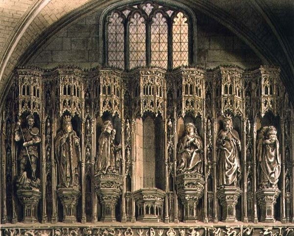 Skjerm over Chantry of Henry the Fifth, plate O fra 